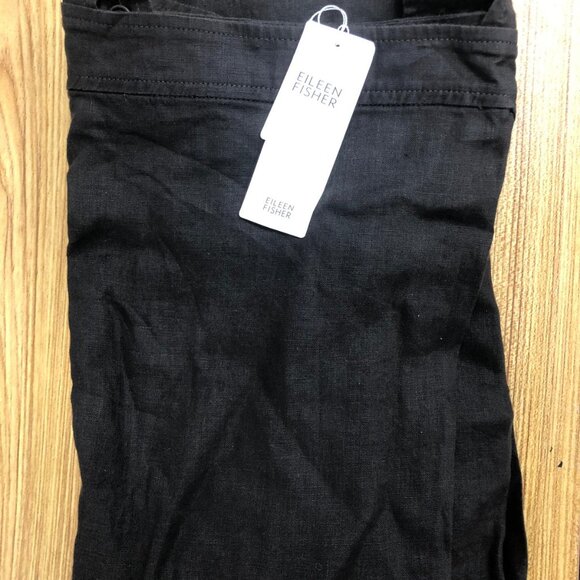 EILEEN FISHER Organic Linen Dress, Style S3RII-D5158, Espresso Color, XS - Picture 3 of 5